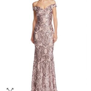 Aqua Rose Gold Formal Gown: size 2 : like new !